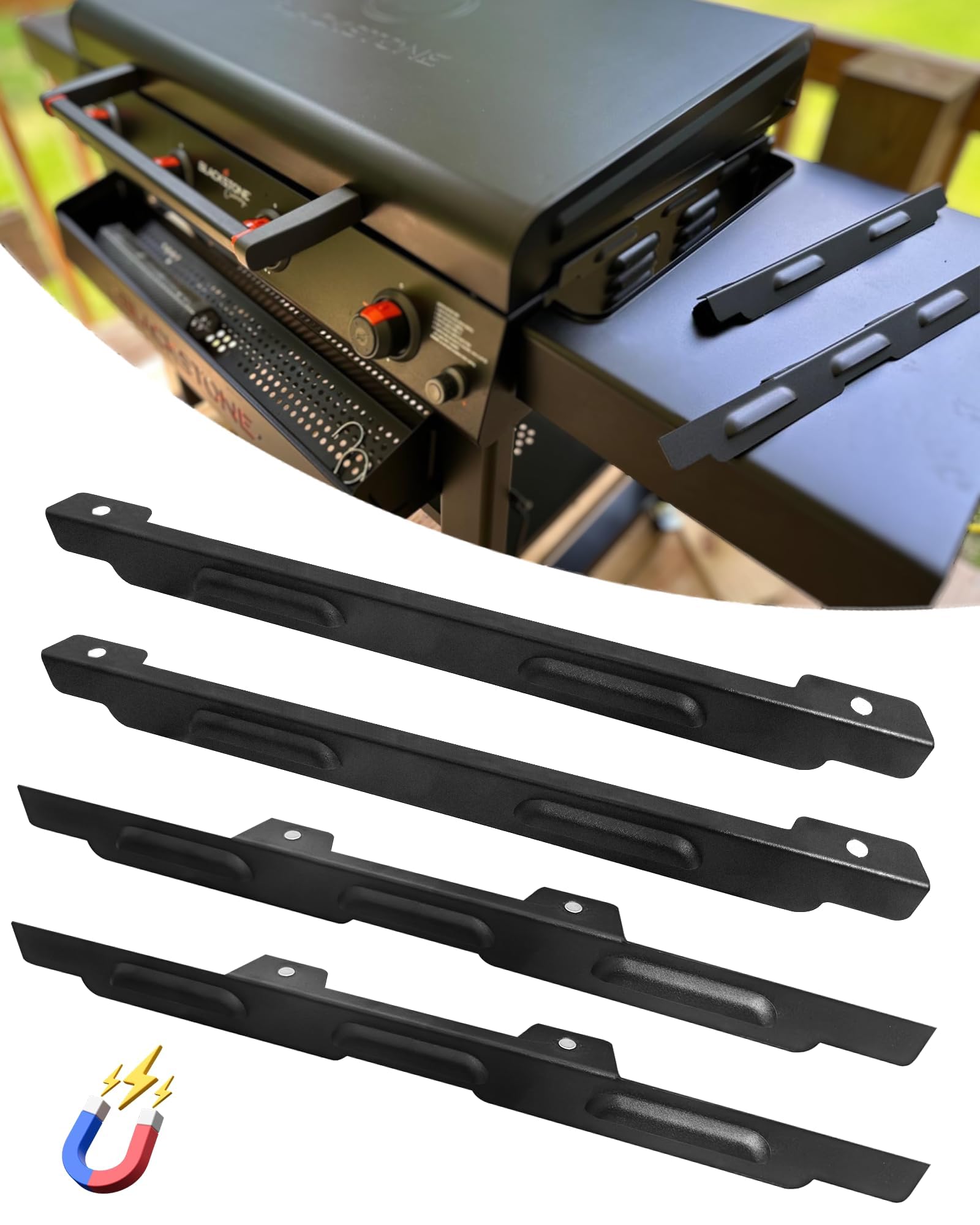 Blackstone 36-inch Griddle Wind Guards - Magnetic Stainless Steel Wind Screens (Model 5020) for Flame Protection & Heat Retention | Compatible with Hood Grill Accessories | Perfect for Outdoor Cooking, Camping & Backyard BBQs