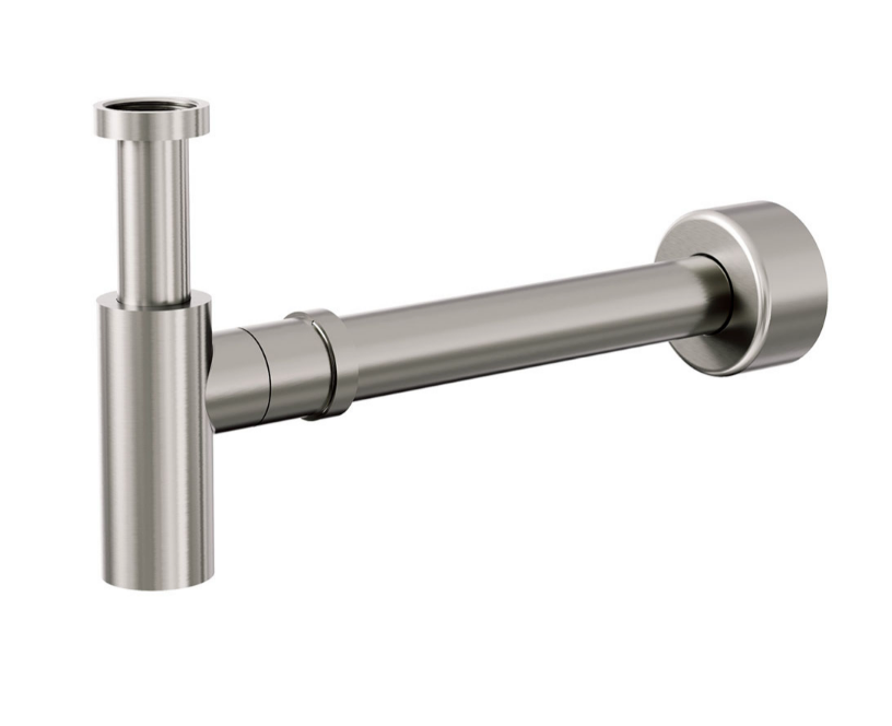 Fienza BTRAPBN Brushed Nickel Bottle Trap - Premium Bathroom Sink Drain Pipe for Modern & Vintage Decor - Perfect for Home, Hotel, and Restaurant Renovations