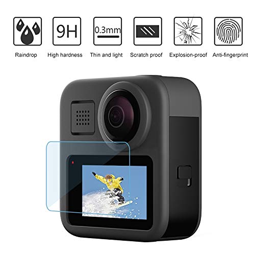 PULUZ 2-Pack Tempered Glass Screen Protector for GoPro Max Action Camera - HD Clear, Anti-Scratch, Bubble-Free LCD Display Protection for Outdoor Adventures & Extreme Sports