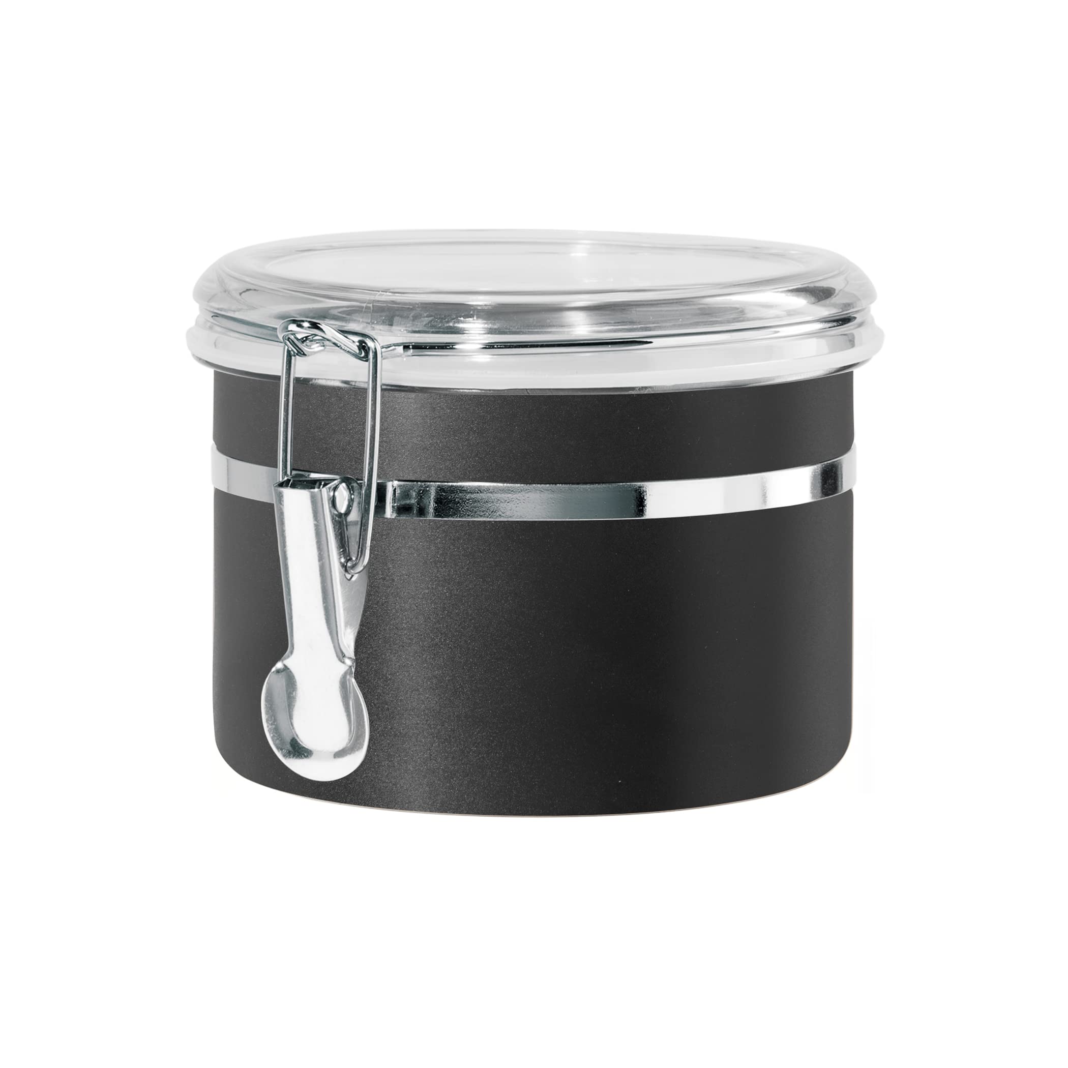 Oggi 26oz Airtight Stainless Steel Food Storage Canister with Clear Lid - Perfect for Coffee, Tea, Flour & Sugar - Kitchen & Pantry Organization (5