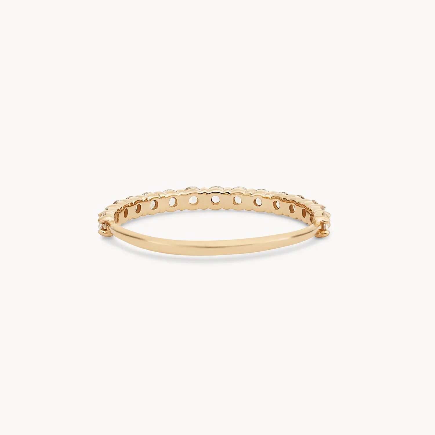 14K Yellow Gold Moonglade Ring with White Diamonds - Elegant Jewelry for Weddings, Anniversaries & Special Occasions