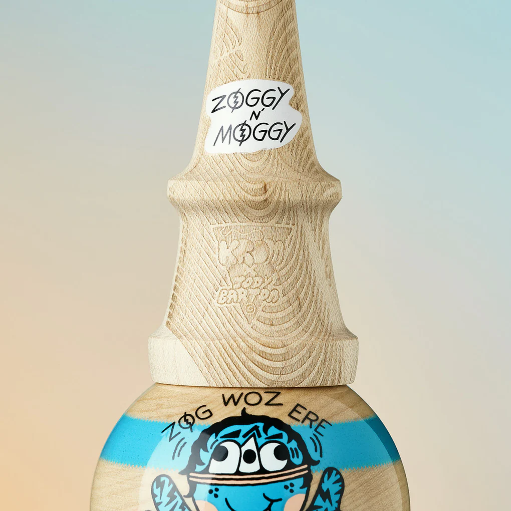 Krom Zoggy n' Moggy Kendama - Premium Wooden Skill Toy for Kids & Adults - Perfect for Stress Relief, Hand-Eye Coordination & Outdoor Play