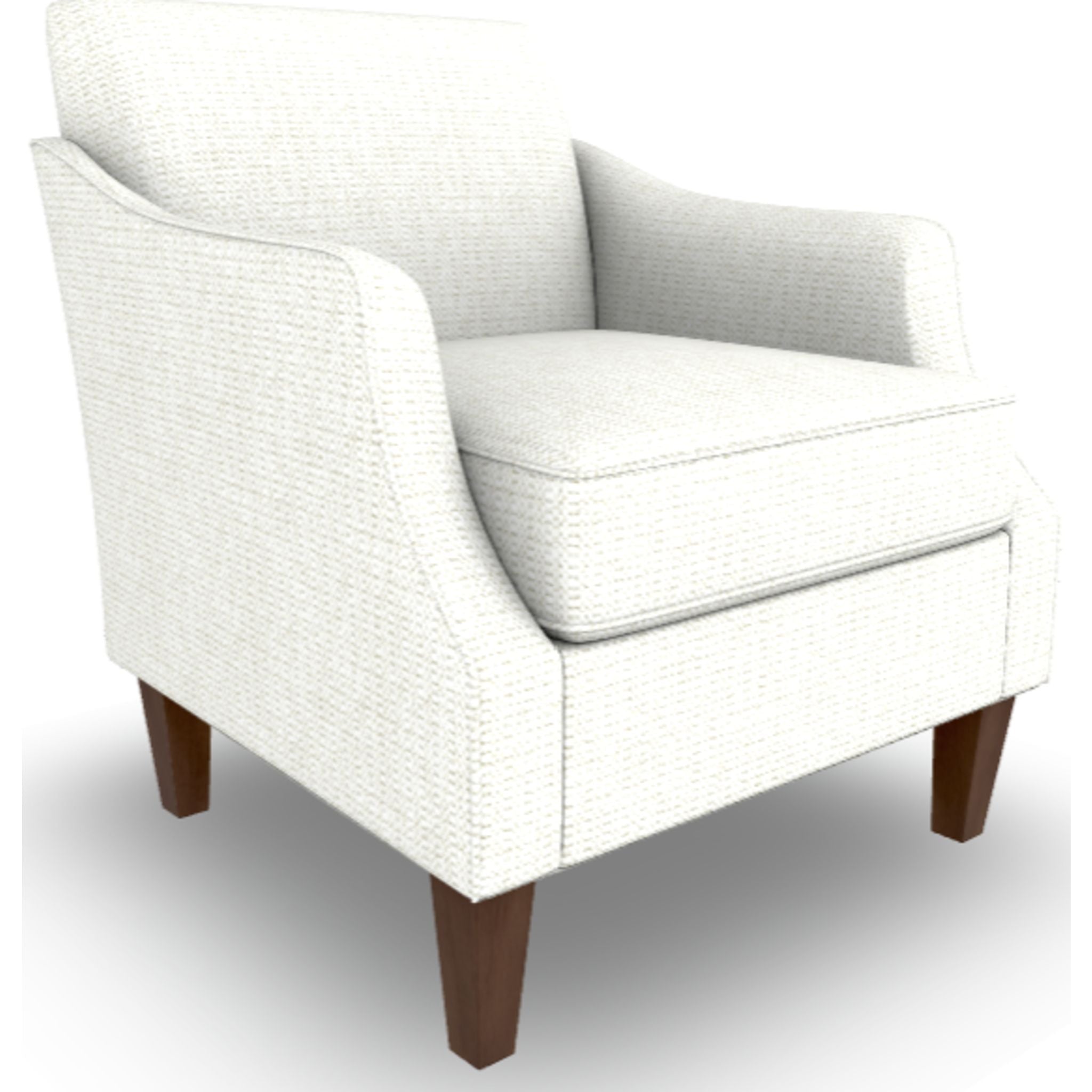 Ashelle Accent Chair - Modern Pearl Revolution Upholstered Armchair for Living Room, Bedroom & Office - Comfortable Mid-Century Style Lounge Chair with Wooden Legs