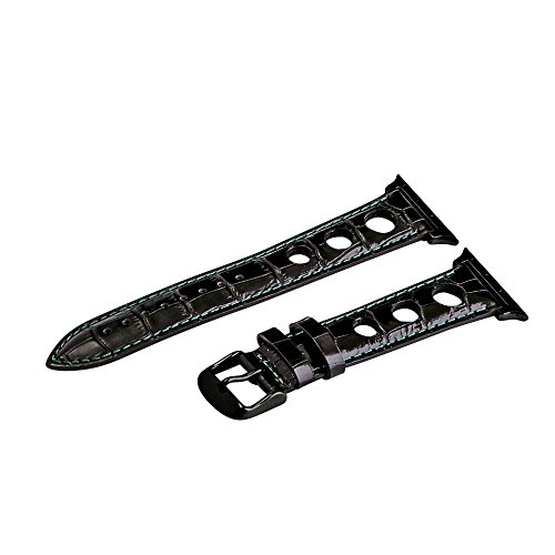 Black & Green 3 Hole Croco Bands / PVD Hardware