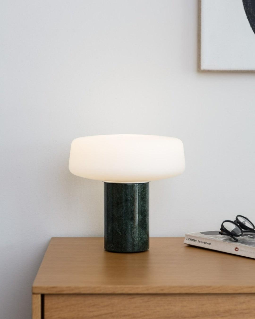 Modern Solid Wood Table Lamp - Warm White LED Light for Living Room, Bedroom, or Office Desk - Perfect for Reading, Working, and Creating Cozy Ambiance