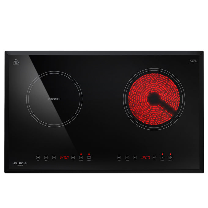 FH IC6020 36-Inch Gas and Electric Combination Cooktop - Built-In Stove Top with 5 Burners for Fast Cooking - Perfect for Home Kitchens, Restaurants, and RVs