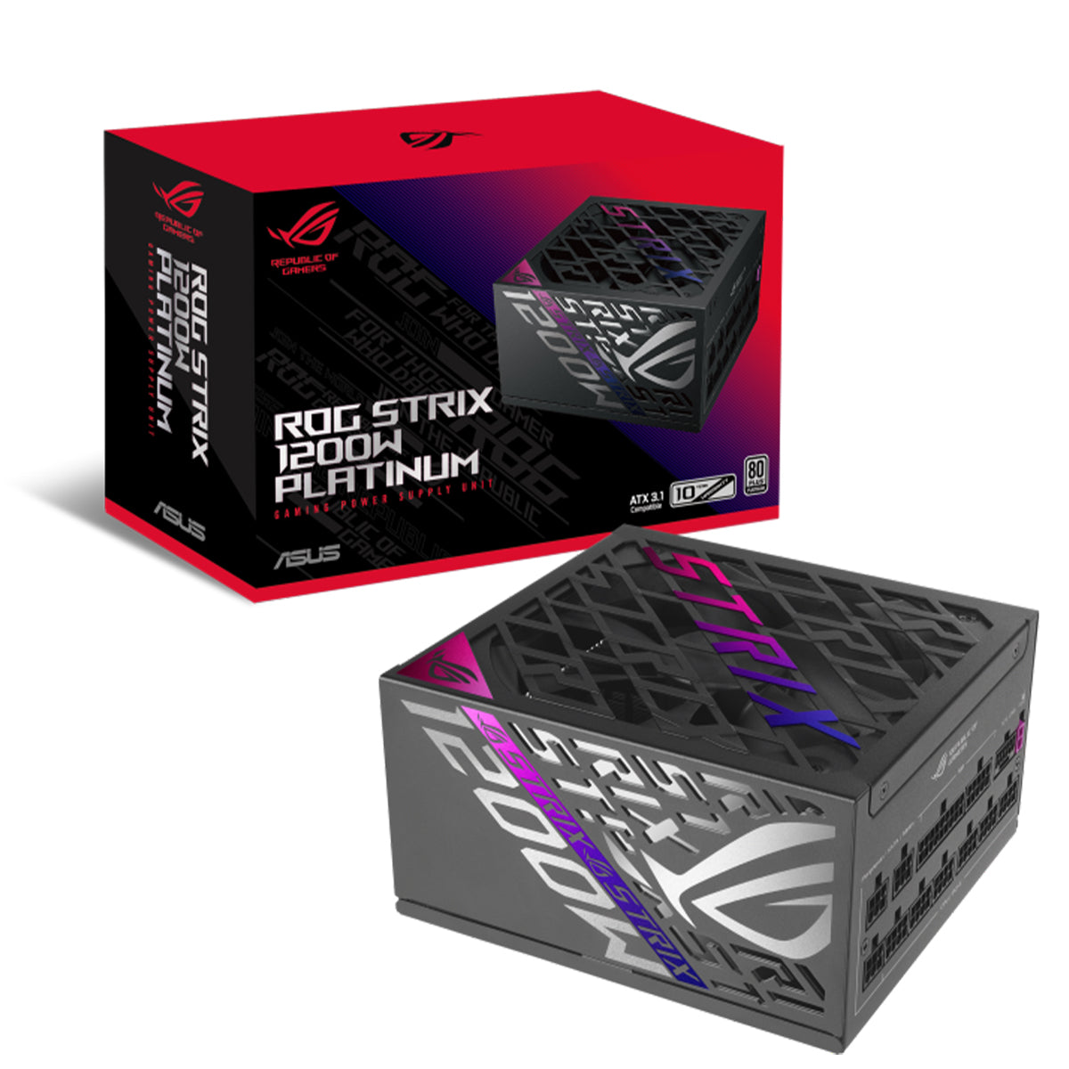 ASUS ROG STRIX 1200W 80 Plus Platinum Certified Fully Modular Power Supply (PSU) - High Performance Gaming PC Power Supply for Extreme Gaming Rigs, Workstations & Crypto Mining Rigs