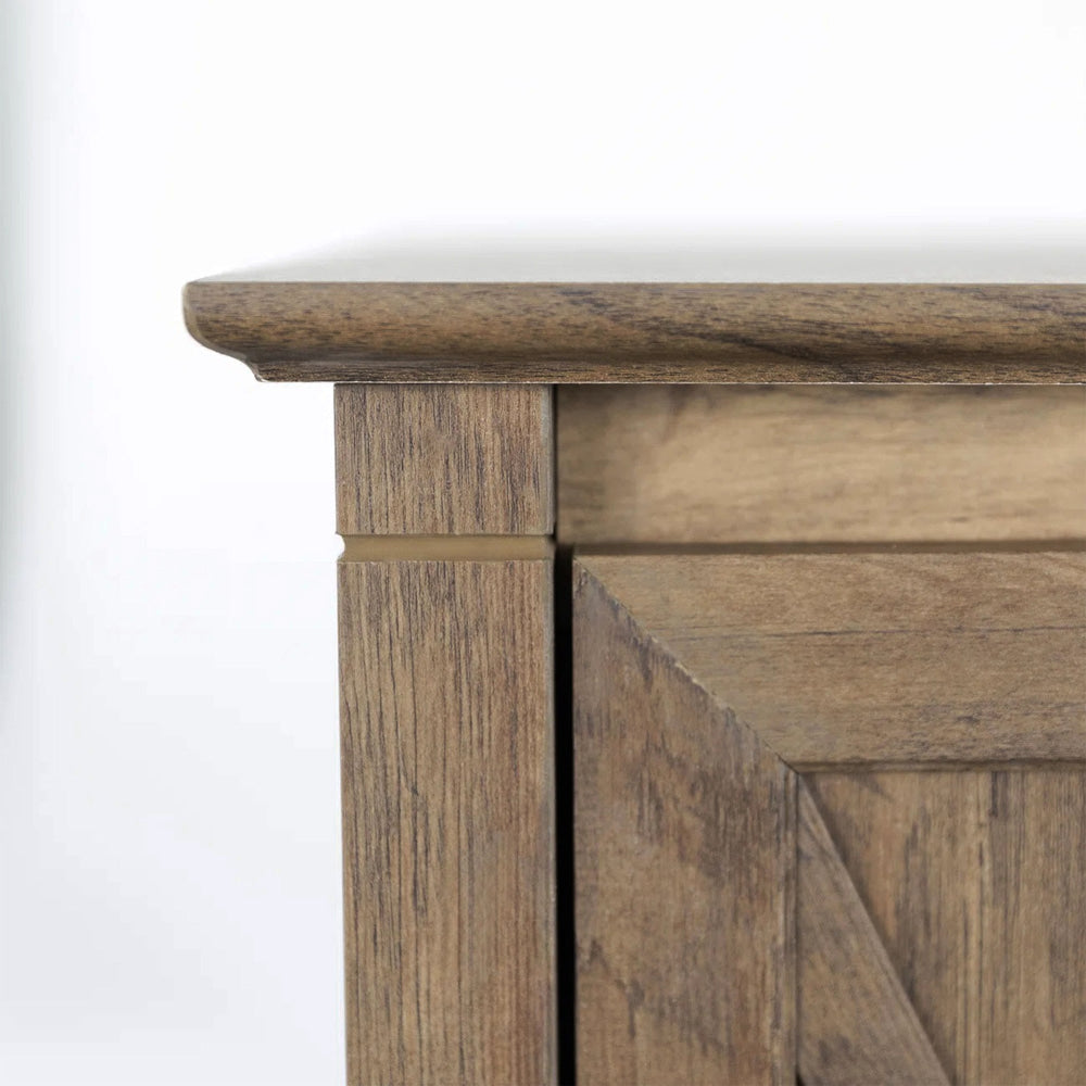 L-Shaped Executive Computer Desk for Home Office - Rustic Oak Finish, Spacious Workstation for Gaming, Writing & Remote Work