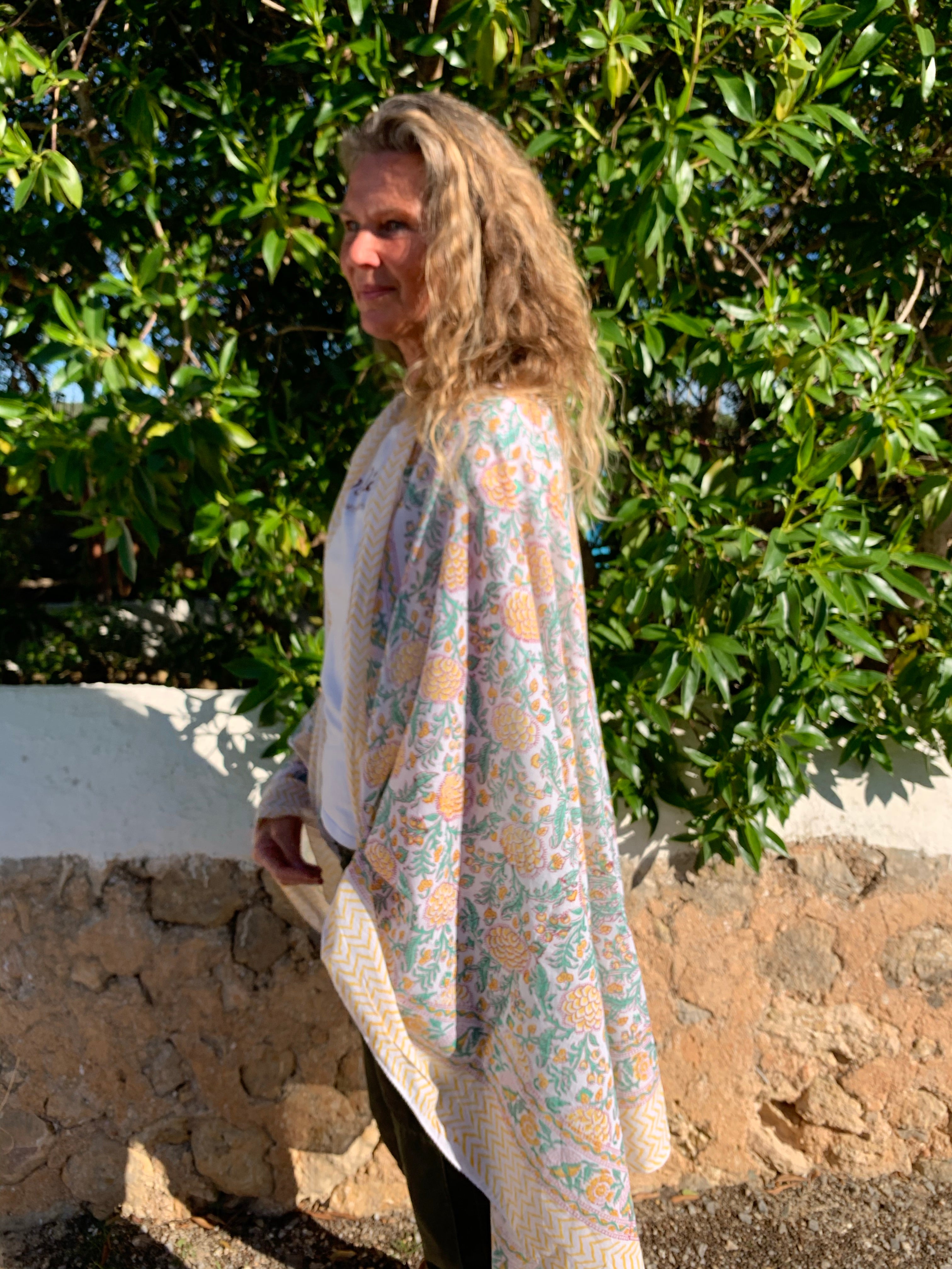 Hand Block Print Sarong - Stylish & Comfortable Beach Wrap, Summer Cover-Up, Boho Fashion Accessory for Women | Perfect for Beach, Pool, Travel & Yoga