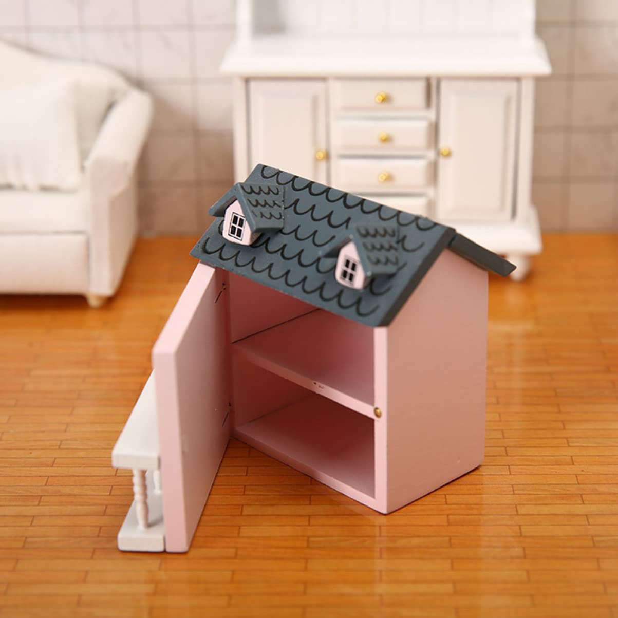 Miniature Wooden Dollhouse Kit - DIY Christmas Village House Model for Kids & Collectors | Perfect for Holiday Decor, Gift Giving & Creative Play