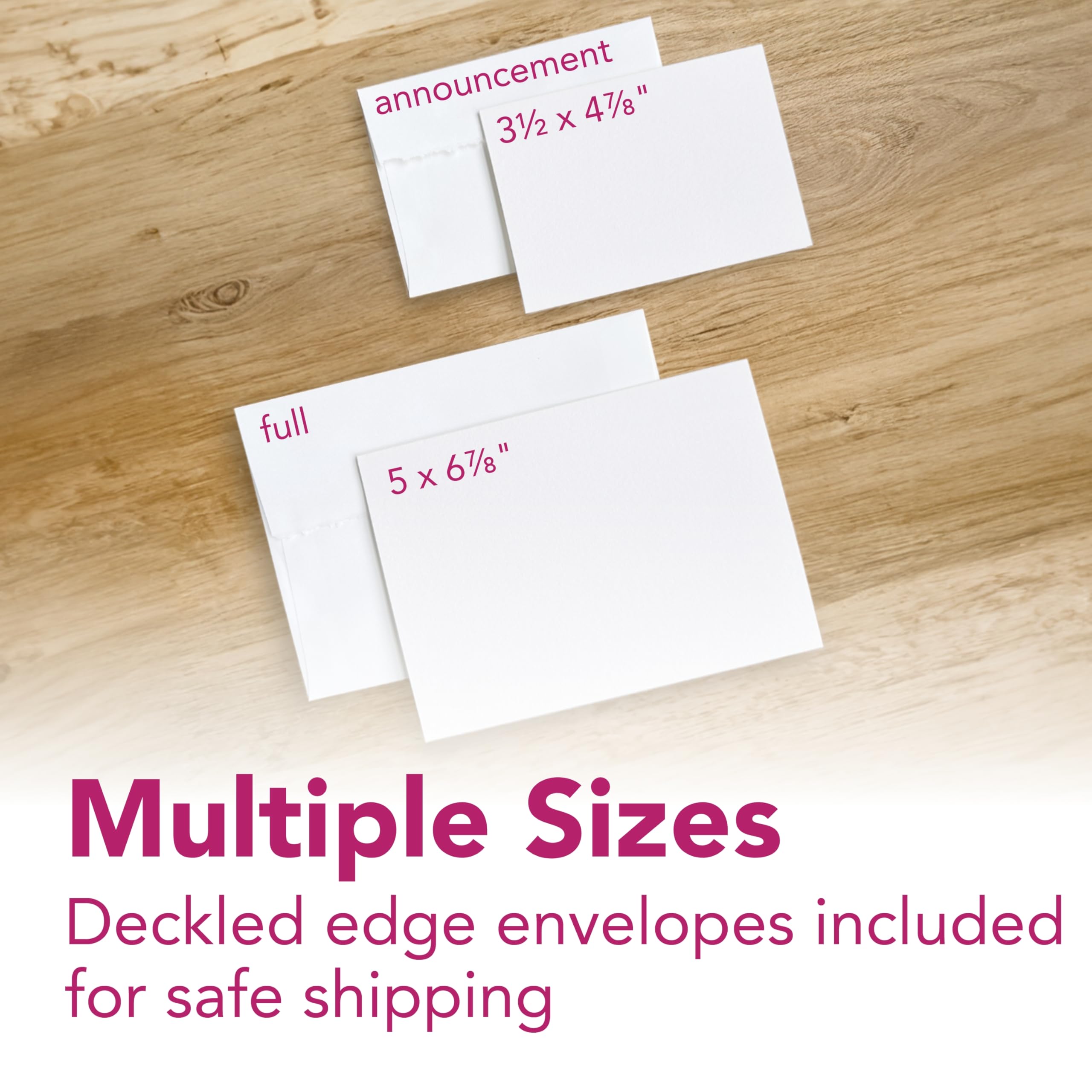 Strathmore 300 Series Bristol Smooth Greeting Cards - 5x6.875 Inches Premium Quality (6 Cards & Envelopes) for Wedding Invitations, Birthday Wishes, Holiday Greetings & Special Events - Perfect for Hand Lettering & Calligraphy