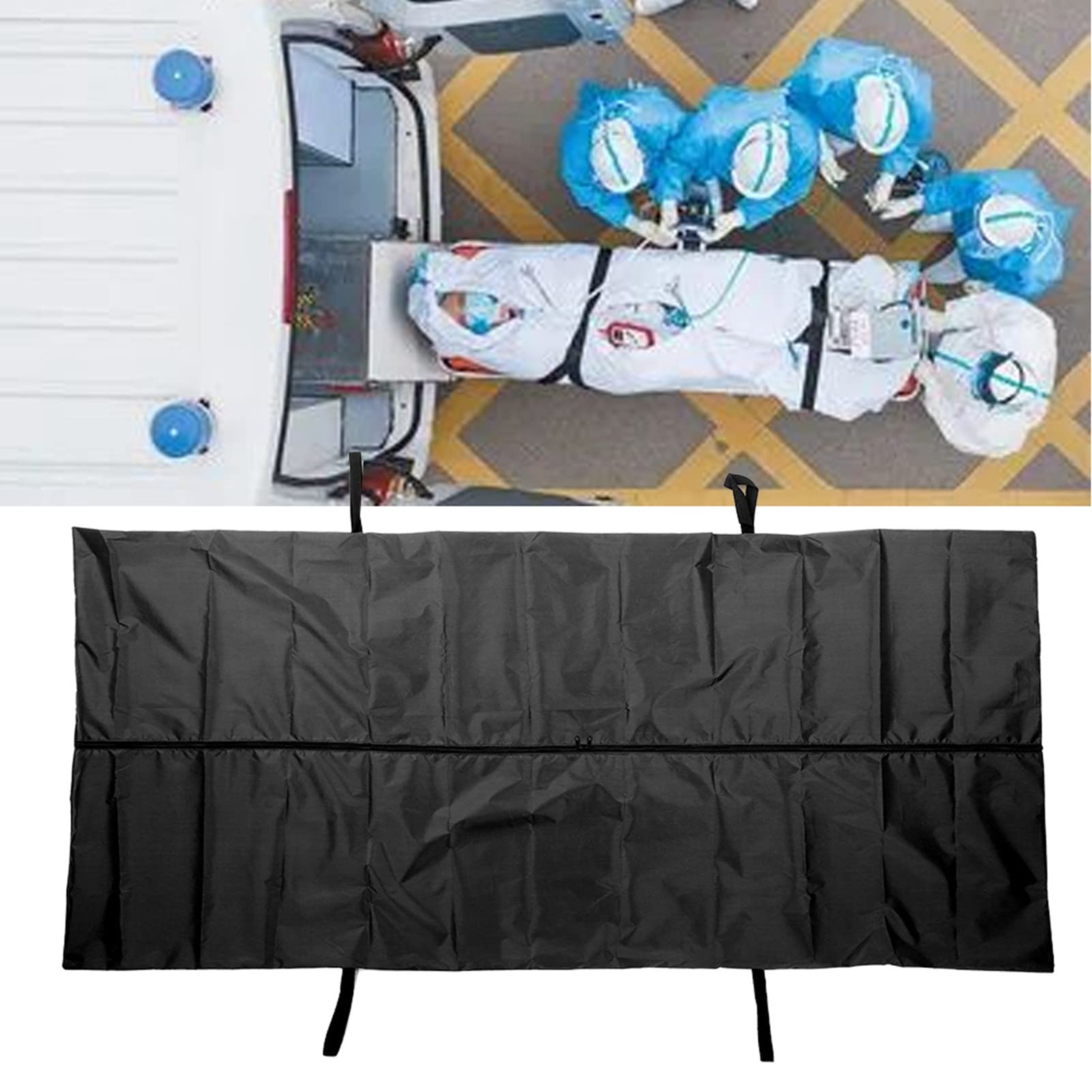 Heavy-Duty Emergency Cadaver Body Bag with Reinforced Handles - 150 x 60cm for Safe and Secure Transportation - Ideal for Hospitals, Morgues, Disaster Relief, and Forensic Use