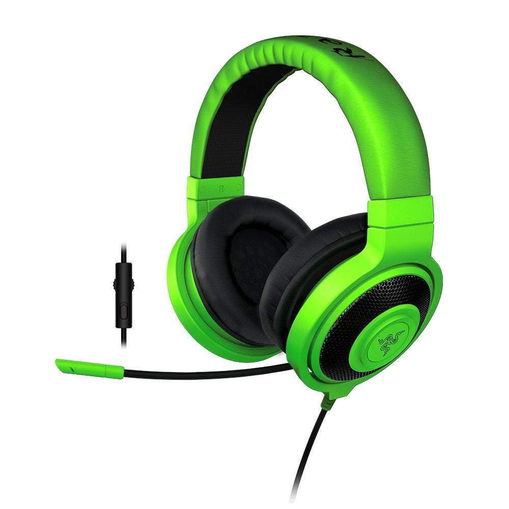 Razer Kraken Pro Analog Gaming Headset for PC, Xbox One, PS4 - Lightweight & Comfortable Over-Ear Headphones with Noise Isolation - Perfect for Gaming, Streaming & Online Classes (Green)