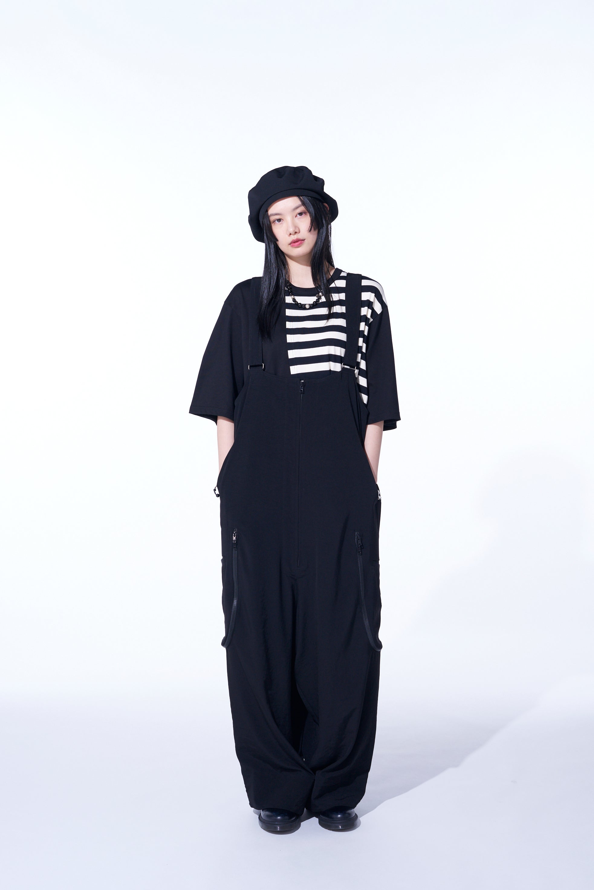 Stylish Crepe de Chine Gusseted Zippered Pocket Overalls for Women - Perfect for Casual Outings, Workwear & Everyday Comfort