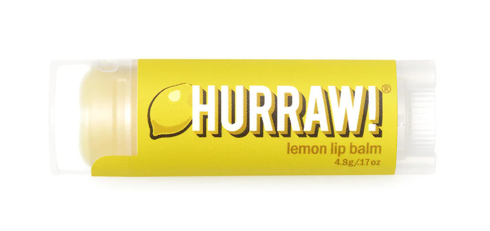 Hurraw Organic Lemon Lip Balm - Natural Moisturizing & Soothing for Dry Lips - Perfect for Daily Use, Outdoor Activities & Travel