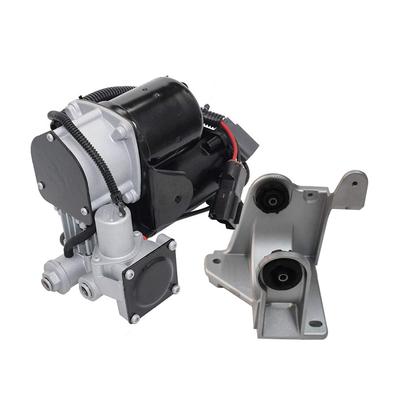 Land Rover Air Compressor Pump & Bracket Kit - Compatible with Range Rover Sport & Discovery 3 Models (LR015303+RQU500064) - Off-Road Adventure & Emergency Tire Inflation Solution