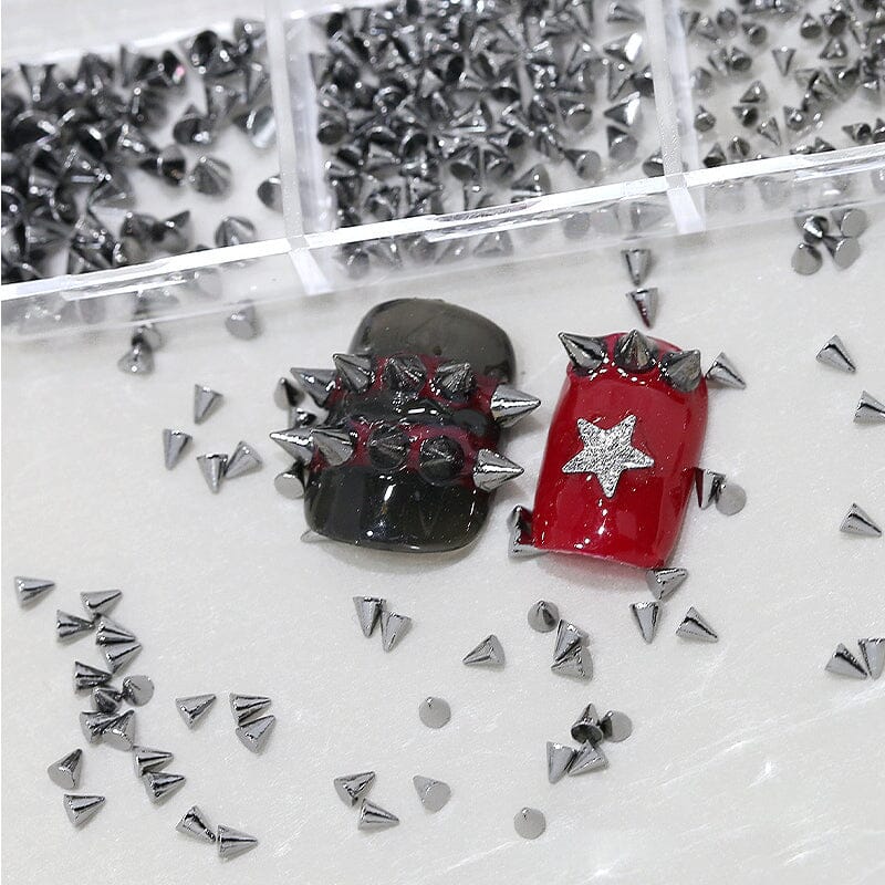 6 Grids Metal Star Rivet 3D Nail Art Decorations for DIY Manicure - Perfect for Nail Salons, Home Nail Art, and Party Glam Looks