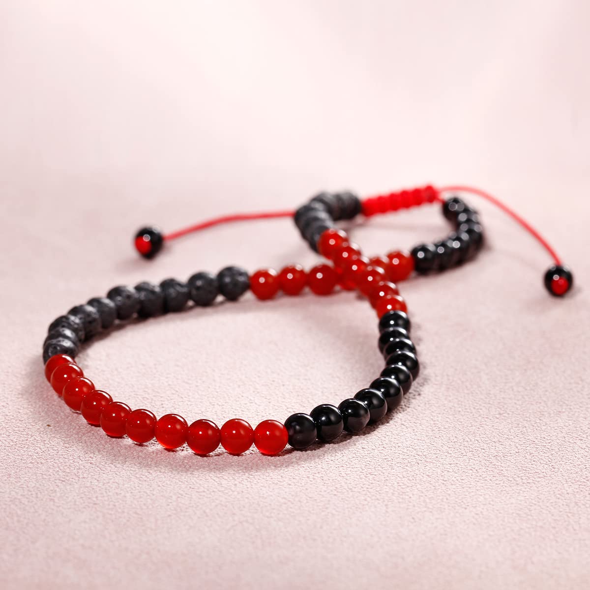 Jewever Women's Anklet Bracelet - Tiger Eye, Lava Stone & Black Obsidian Healing Crystal Jewelry for Good Luck, Stress Relief & Positive Energy | Aromatherapy Essential Oil Diffuser | Perfect for Yoga, Meditation & Everyday Wear