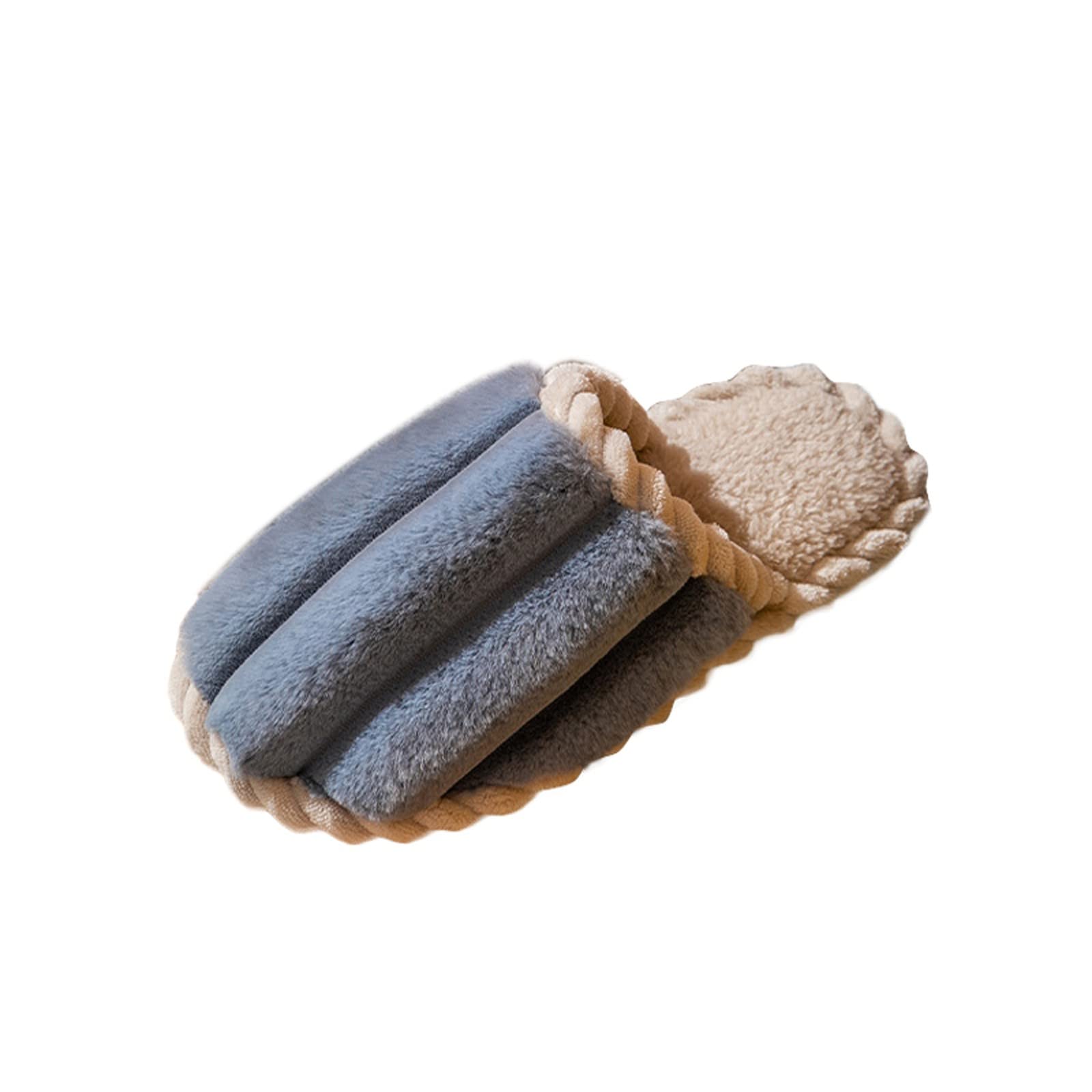 Men's Cotton Plush House Slippers - Vertical Striped Sneaker Style Indoor Shoes for Couples | Warm & Comfortable Home Footwear for Winter Relaxation, Lounging & Casual Wear