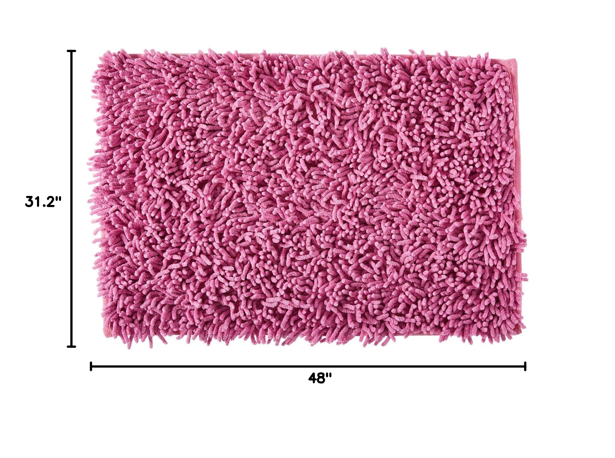 Premium Soft Cotton Chenille Bathroom Rug - Ultra Absorbent 31