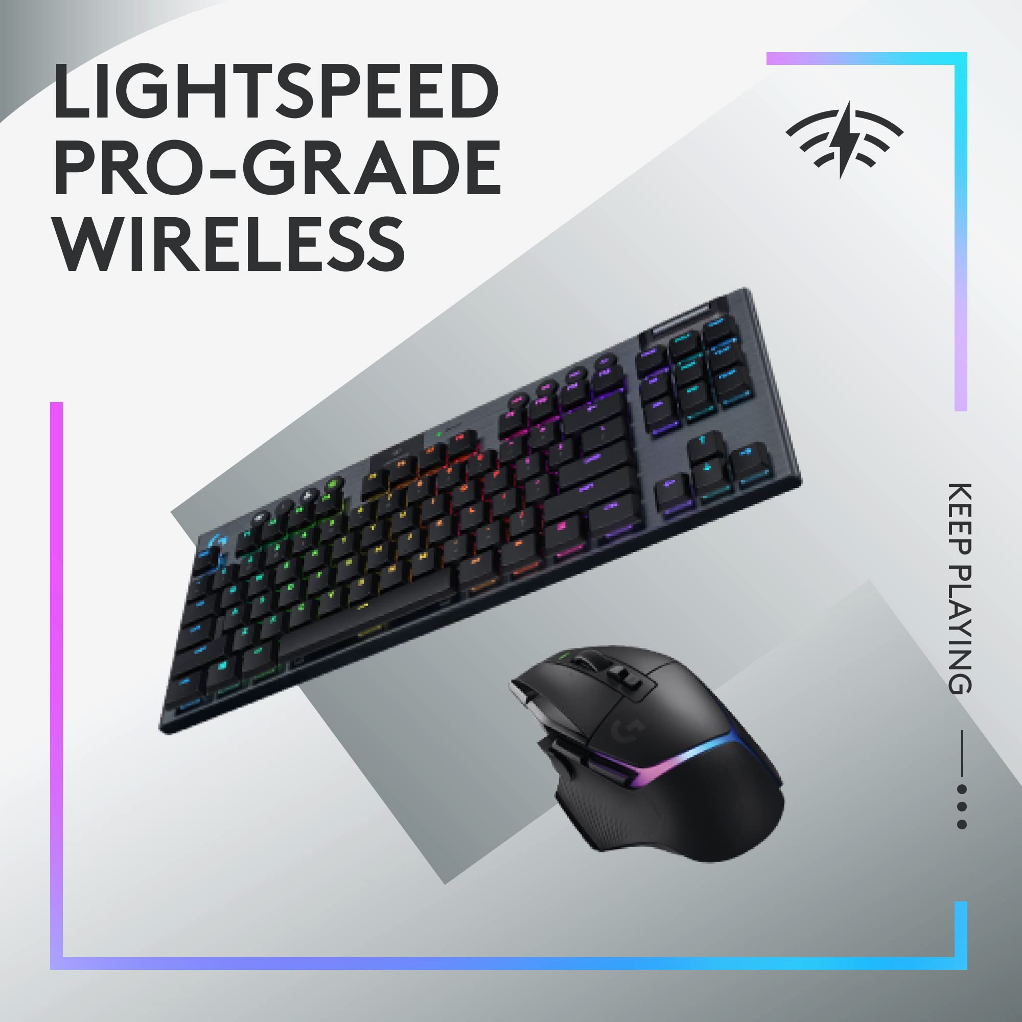 Logitech G502 X PLUS Wireless RGB Gaming Mouse & G915 TKL Mechanical Keyboard Bundle - LIGHTSYNC RGB, LIGHTSPEED Wireless - for PC Gaming, Esports, Streaming & Office Work (Black)