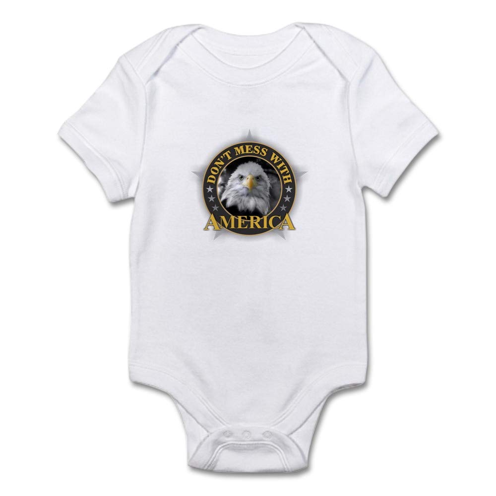 Don't Mess with America Baby Bodysuit - Patriotic Onesie for Infants & Toddlers - Perfect for 4th of July, Memorial Day & National Holidays