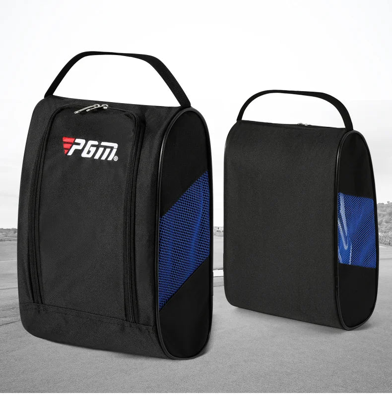 PGM Portable Mini Golf Shoe Bag - Lightweight Nylon Golf Ball Holder & Tee Organizer - Breathable Sports Accessories Pouch for Golfers | Perfect for Travel, Course & Storage