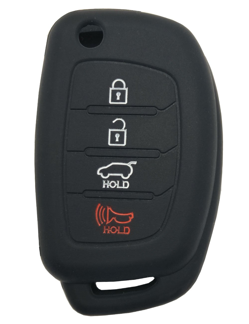 Premium Silicone Key Fob Cover for Hyundai Sonata & Santa Fe - Durable Keyless Entry Remote Control Protector - Perfect for Everyday Use & Car Protection