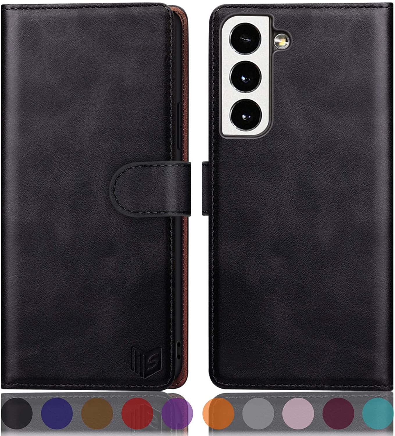 Samsung Galaxy S22 5G 6.1 Inch Phone Case - Slim Wallet Cover with Card Slots (Not Compatible with S22+ 6.6