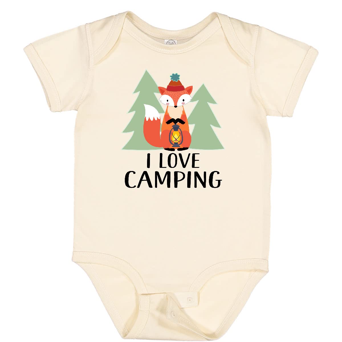 Inktastic I Love Camping Woodland Fox Baby Bodysuit - Cute Animal Print Onesie for Infants, Perfect for Outdoor Adventures & Family Camping Trips