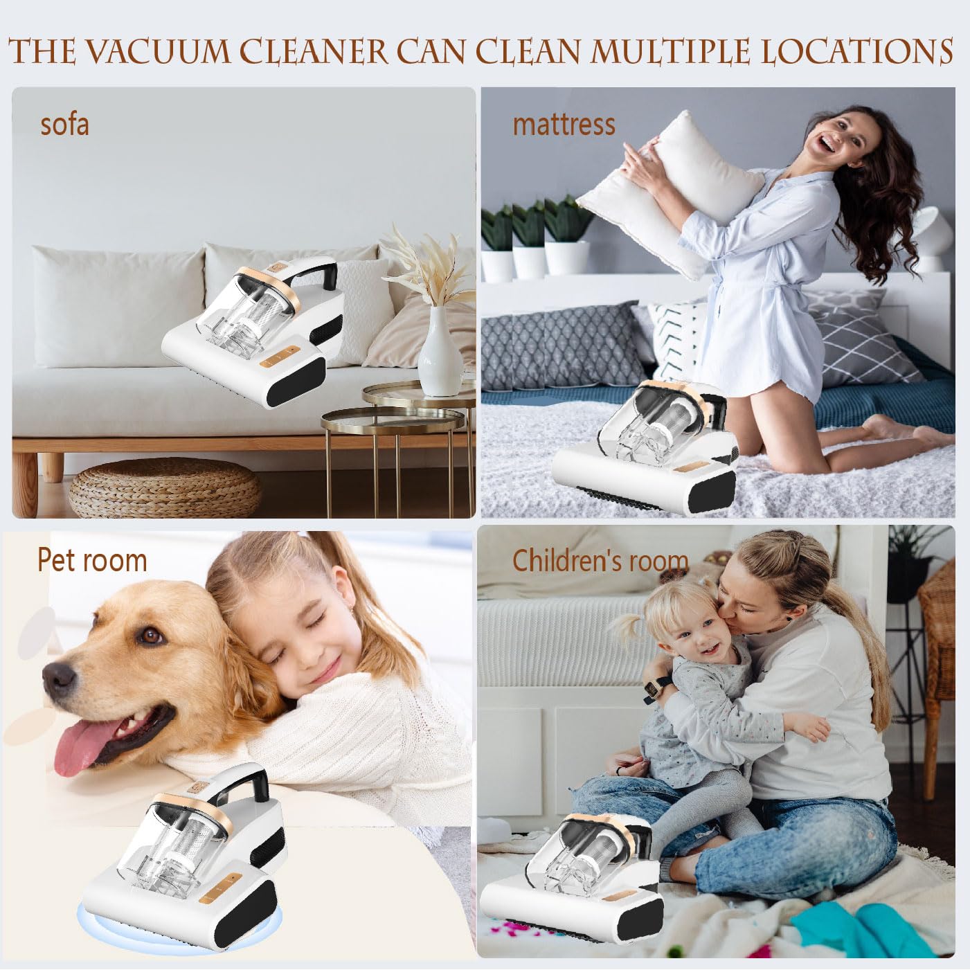 Bigtiger 20Kpa Cordless Handheld Vacuum Cleaner for Mattress, Bed, Sofa - Powerful Deep Cleaning for Dust Mites, Pet Hair & Allergens | Perfect for Home, Dorm & Car Use