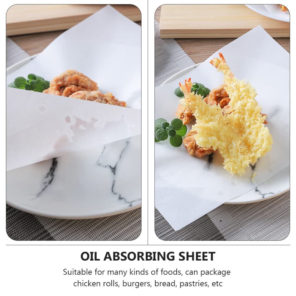 Hemoton 100-Pack Nonstick Greaseproof Baking Paper Liners - 8 Inch Round White Oil Absorbing Sheets for Air Fryer, Oven, Baking Pans & Food Wrapping - Perfect for Fried Foods, Pastries & Deli Sandwiches