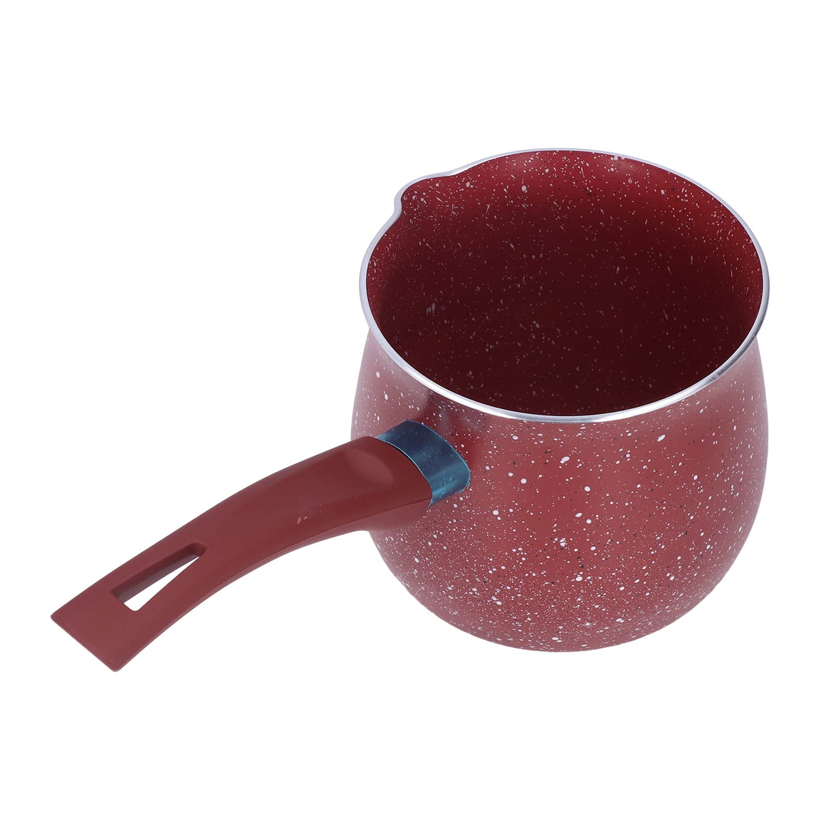 Non-Stick Butter Warmer Pan - Mini Milk Coffee Pot, Lightweight Aluminum Alloy Saucepan for Kitchen Cooking - Perfect for Melting Butter, Heating Milk & Making Coffee (Red)