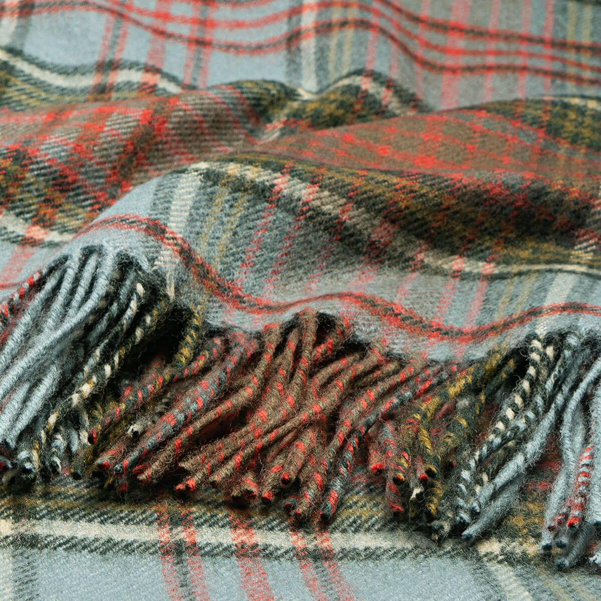Georgia Anderson Weathered Tartan Lambswool Poncho - Warm Wool Shawl Wrap for Women, Autumn Winter Fashion Outerwear | Perfect for Fall Hikes, Holiday Parties & Cozy Nights by the Fireplace