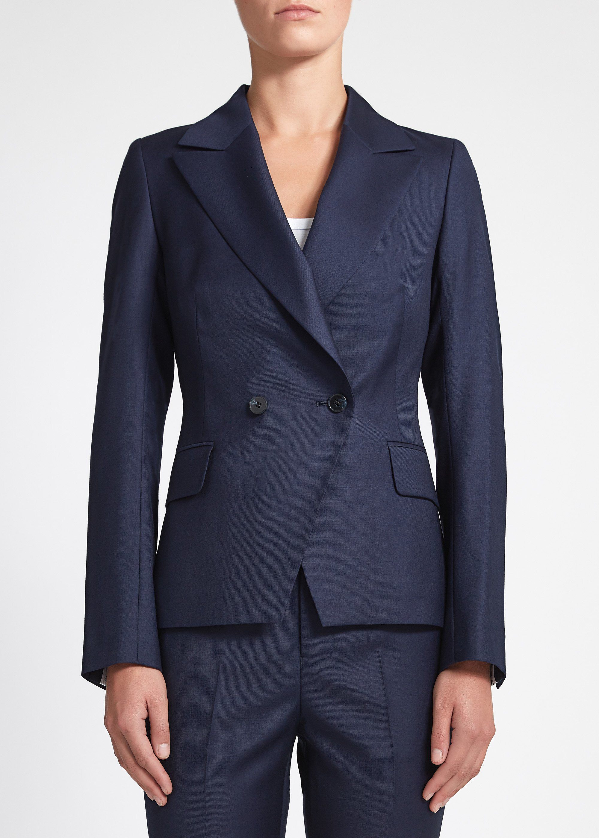 Ariana Women's Navy Blue Suit - Elegant Business Blazer & Pants Set for Office, Interviews & Professional Events
