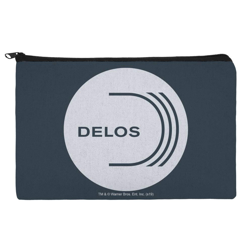 Westworld Delos Logo Makeup Bag - Waterproof Cosmetic Organizer Pouch for Travel, Gym & Daily Essentials | Perfect for Makeup Brushes, Toiletries & Jewelry Storage