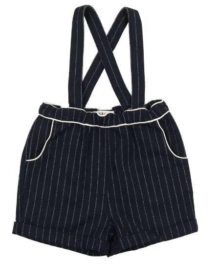 COCO BLANC PINSTRIPE ROMPER for Baby & Toddler Girls (12M-4Y) - Stylish Jumpsuit for Playdates, Birthday Parties & Summer Outfits