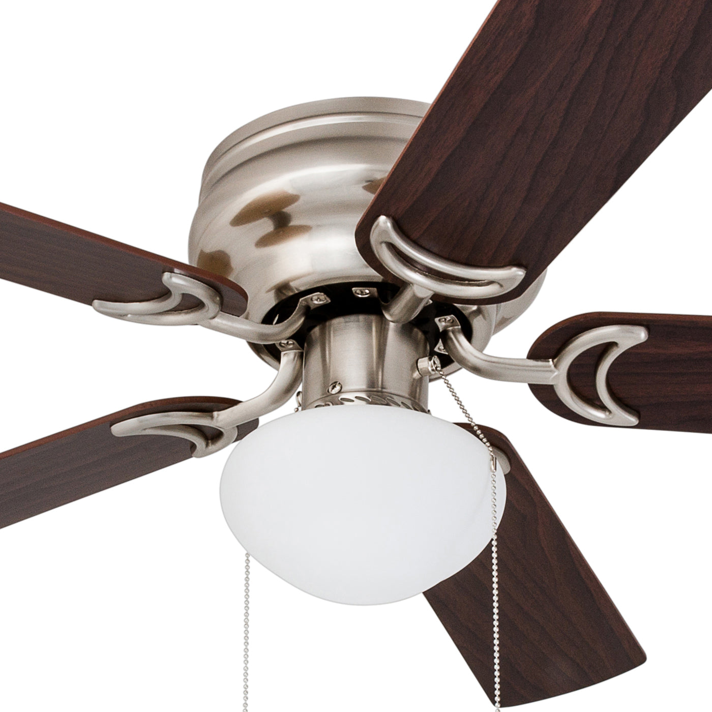 42 Inch Alvina Ceiling Fan with Pull Chain in Satin Nickel Finish - Perfect for Living Room, Bedroom, and Outdoor Spaces