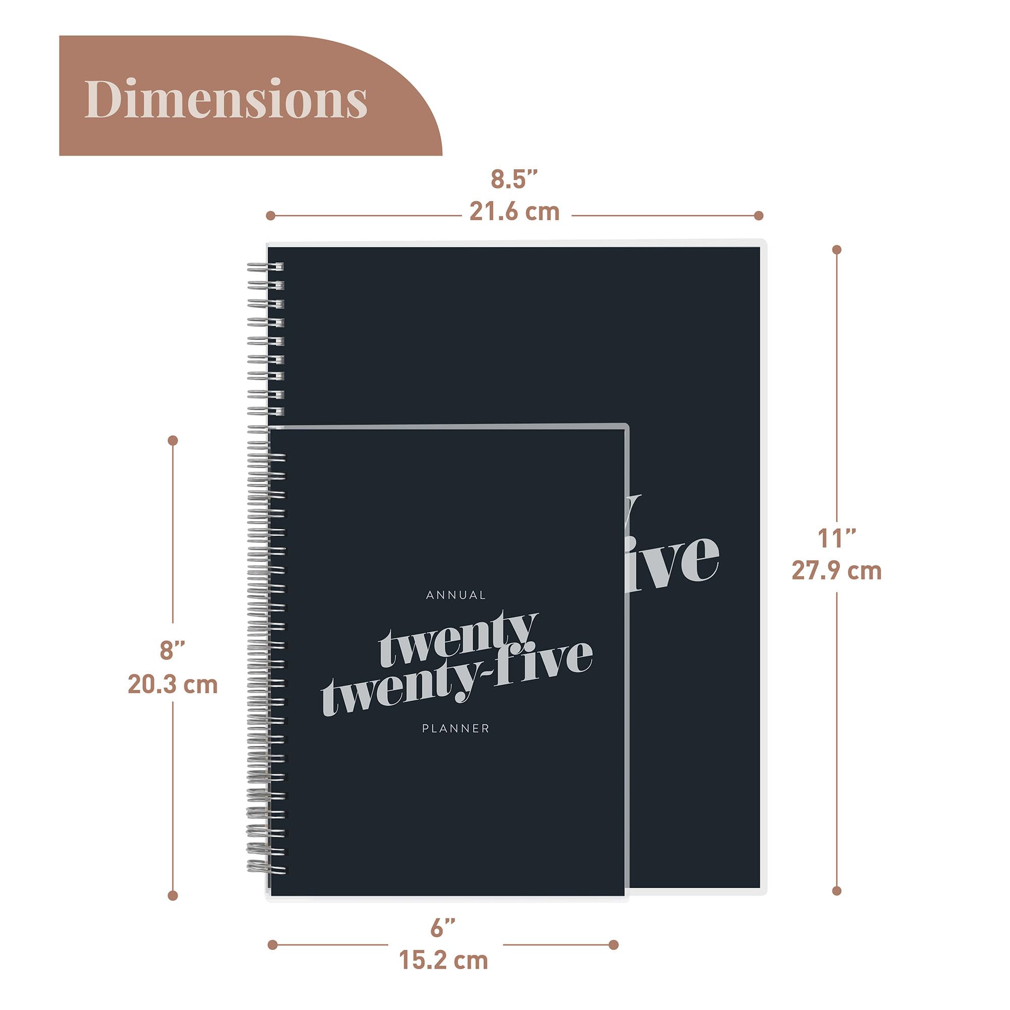 2025 Riley's & Co Weekly Planner - Jan-Dec Monthly & Weekly Diary with Flexible Cover, Notes Pages, Twin-Wire Binding (6