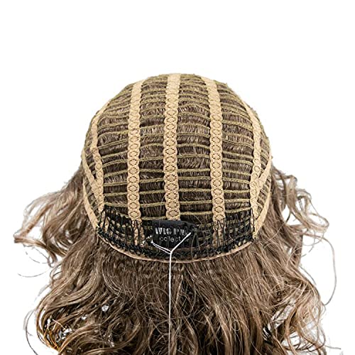 Poppy 3/4 Cap Wig - Rocky Brown Synthetic Curly Hairpiece with Jaw Comb | 14
