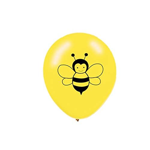 Happy Bee Day Balloons - 15 Pcs Latex Bumblebee Balloons with Dots & Confetti for Baby Shower, Birthday Party Decorations - Perfect for Gender Reveal, Nursery Decor & Bee-Themed Celebrations