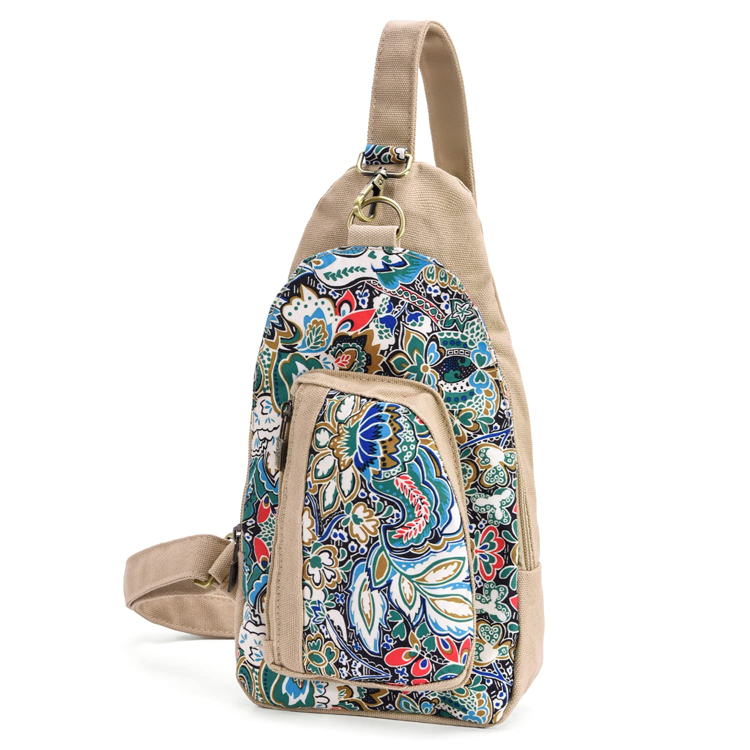 Black Butterfly Canvas Chest Bag - Small Crossbody Pack for Travel, Hiking & Outdoor Adventures - Stylish Inclined Shoulder Bag for Women & Men - Perfect for Concerts, Festivals & Daily Use