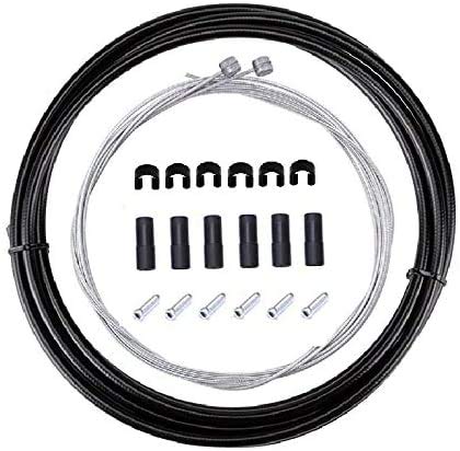 BlueSunshine Bike Brake Cable and Housing Set - 5mm Black Brake Cable Replacement Kit for Road, Mountain & Hybrid Bicycles - Perfect for Commuting, Cycling & Bike Maintenance