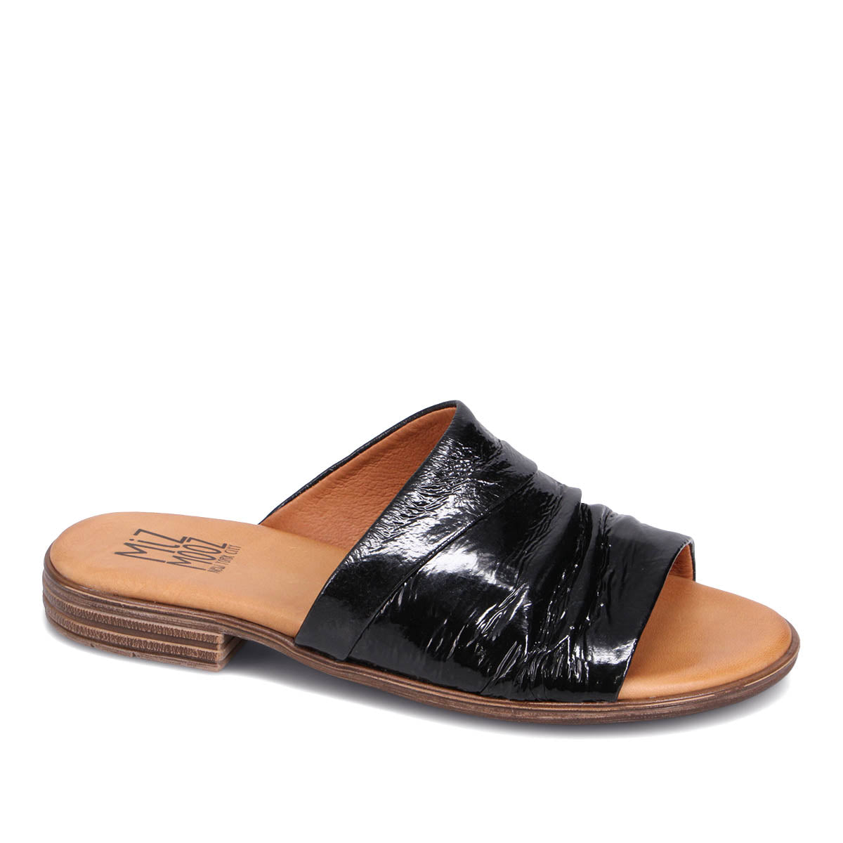 Delilah Patent Leather Slide Sandals for Women - Comfortable Summer Casual Shoes for Beach, Pool, and Everyday Wear