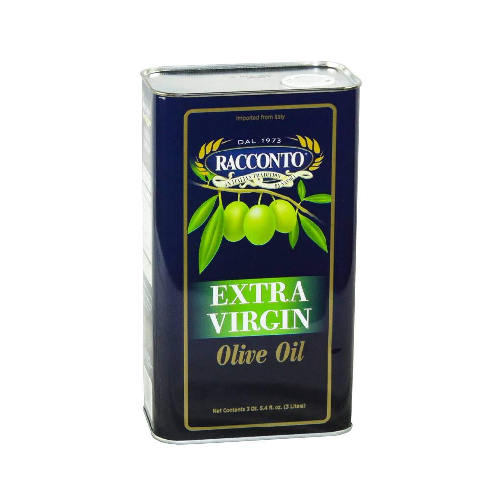 Premium Extra Virgin Olive Oil in Tin - 3 Liter Bulk Pack (4 Cases) - Ideal for Cooking, Salad Dressing & Healthy Recipes