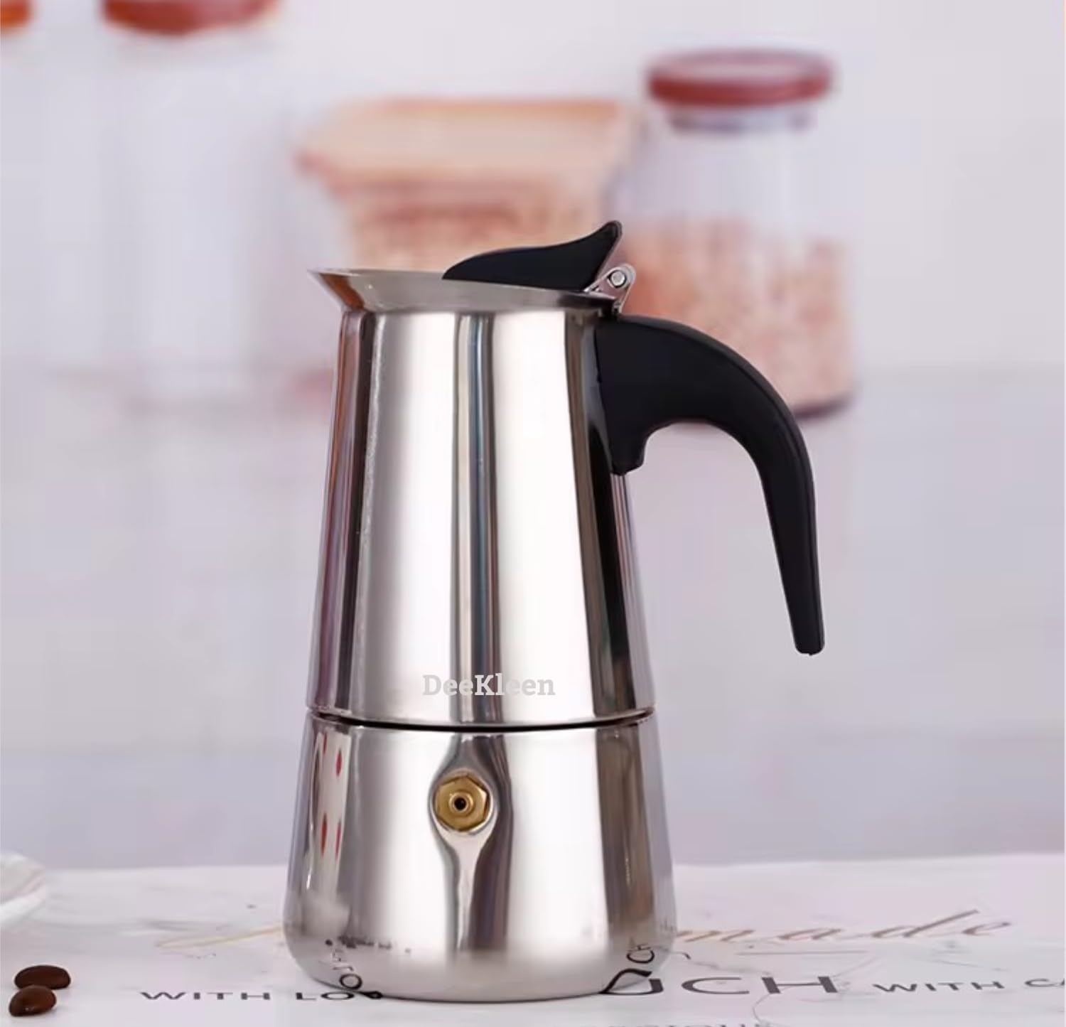 Stainless Steel Moka Pot - 4 Cup Stovetop Espresso Maker for Italian & Cuban Coffee Brewing at Home