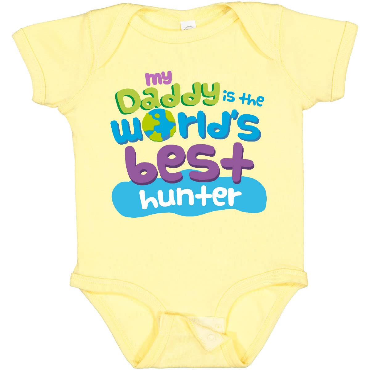 Inktastic Hunting Dad World's Best Baby Bodysuit - Soft Cotton Onesie for Newborns & Infants - Perfect Gift for Father's Day, Baby Showers & Outdoor Enthusiasts
