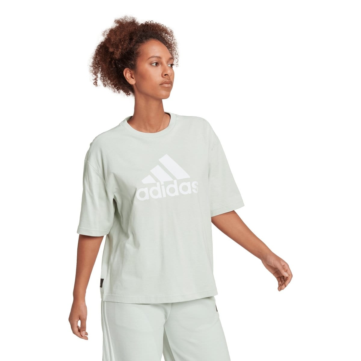 Adidas Women's Future Icons Badge of Sport Green T-Shirt - Athletic Casual Wear for Running, Gym & Everyday Outfits