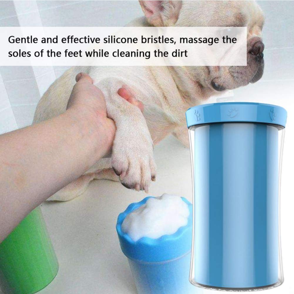 Portable Dog Paw Cleaner Cup - Soft Silicone Brush for Puppy Feet Cleaning at Home & Outdoors