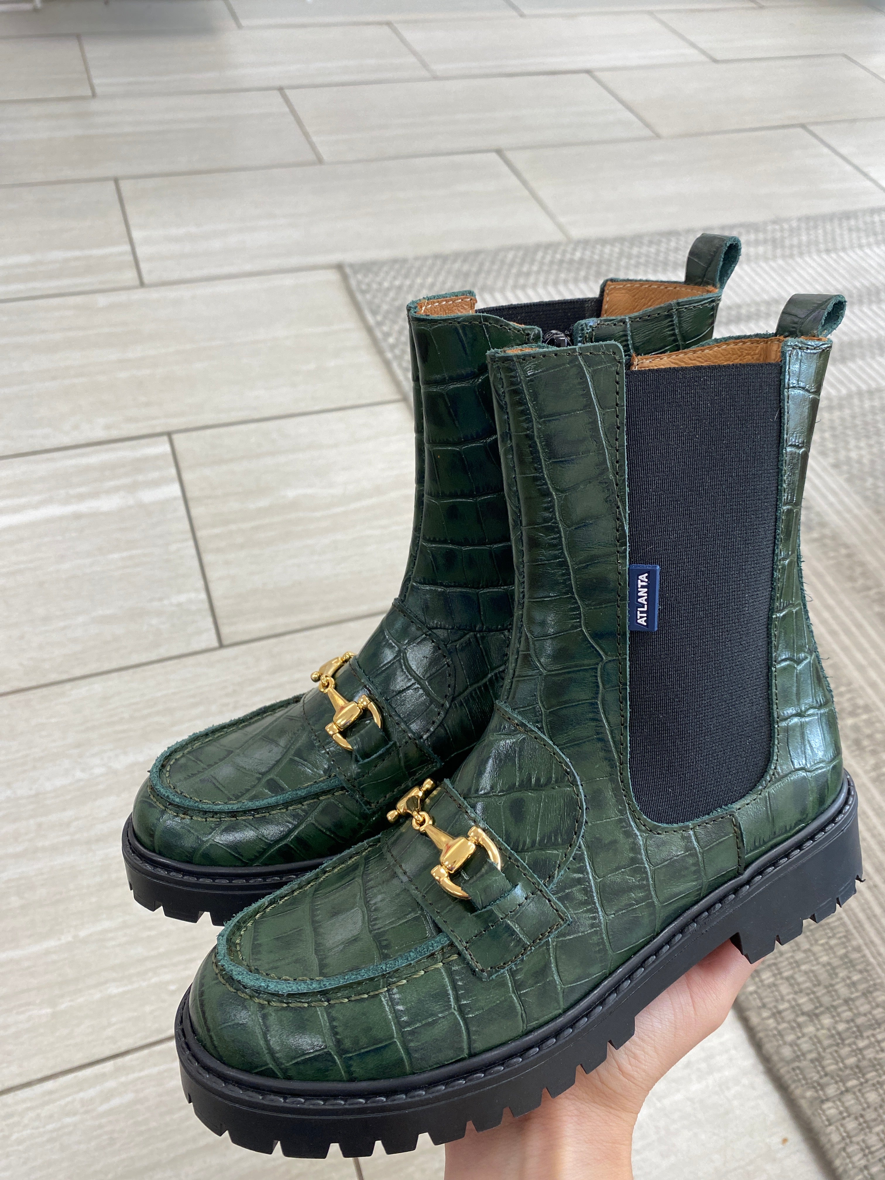 Atlanta Moccasin Hunter Croc Buckle Boot - Waterproof Outdoor Hunting Boots for Men - Perfect for Hiking, Camping & Winter Adventures